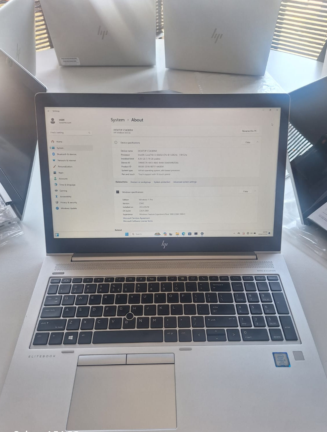HP EliteBook 850 G6, 15.6-inch Touchscreen, Intel i5-8365U, 8 GB RAM, 256 GB SSD 8BJF/3DK4