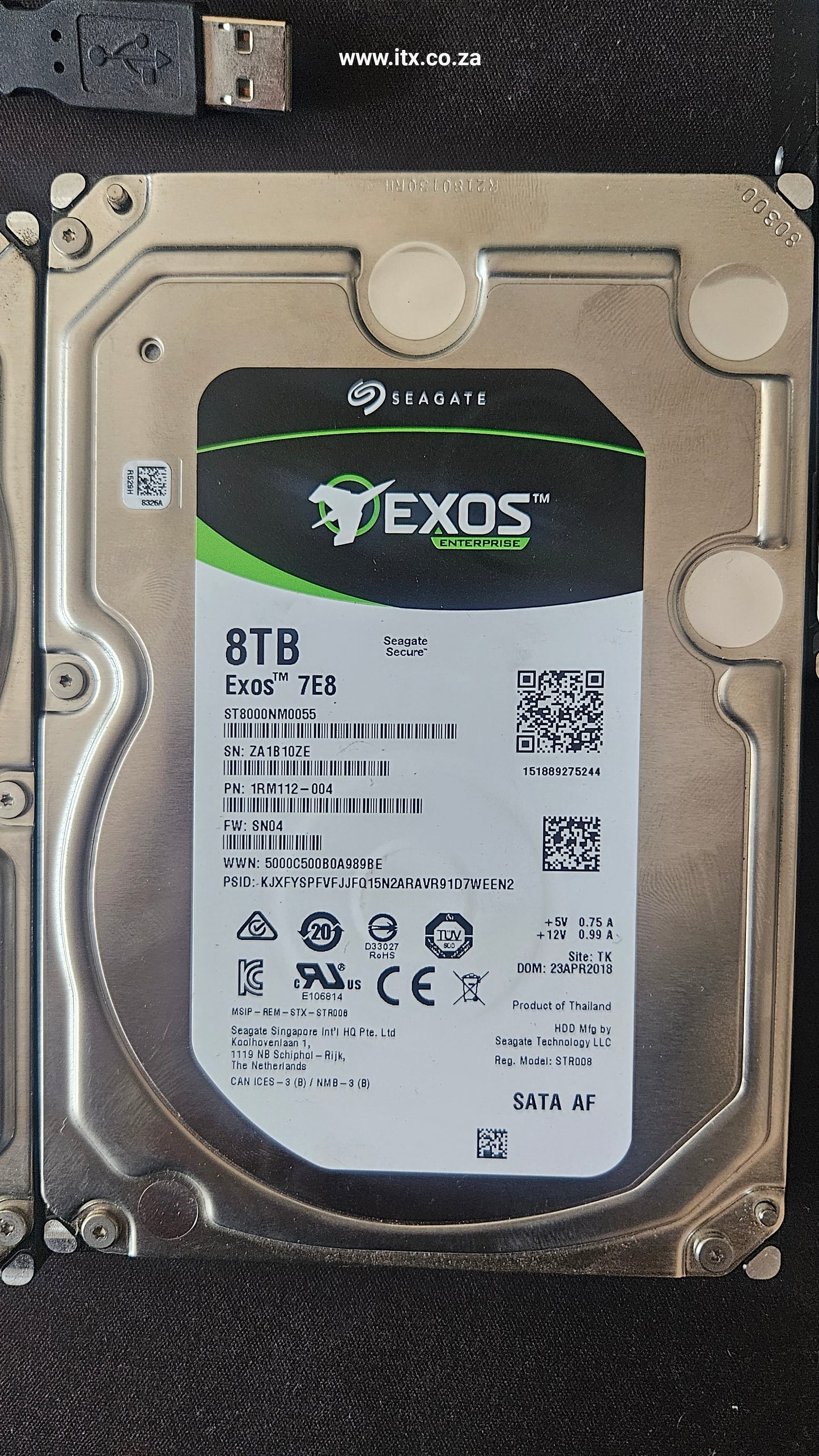 Nas Hard Drive Seagate Exos 8TB 7E8 (Used)