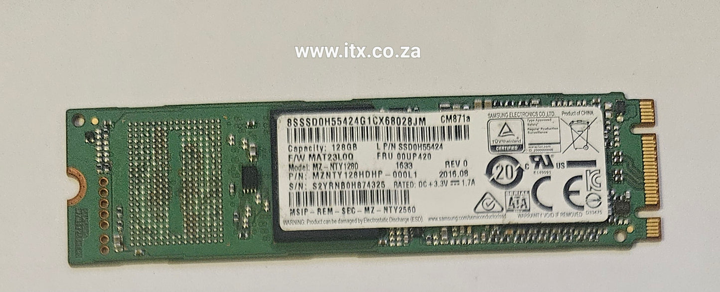 SAMSUNG NVME SSD 128GB- MZ-NTY1280 (Pre-owned)